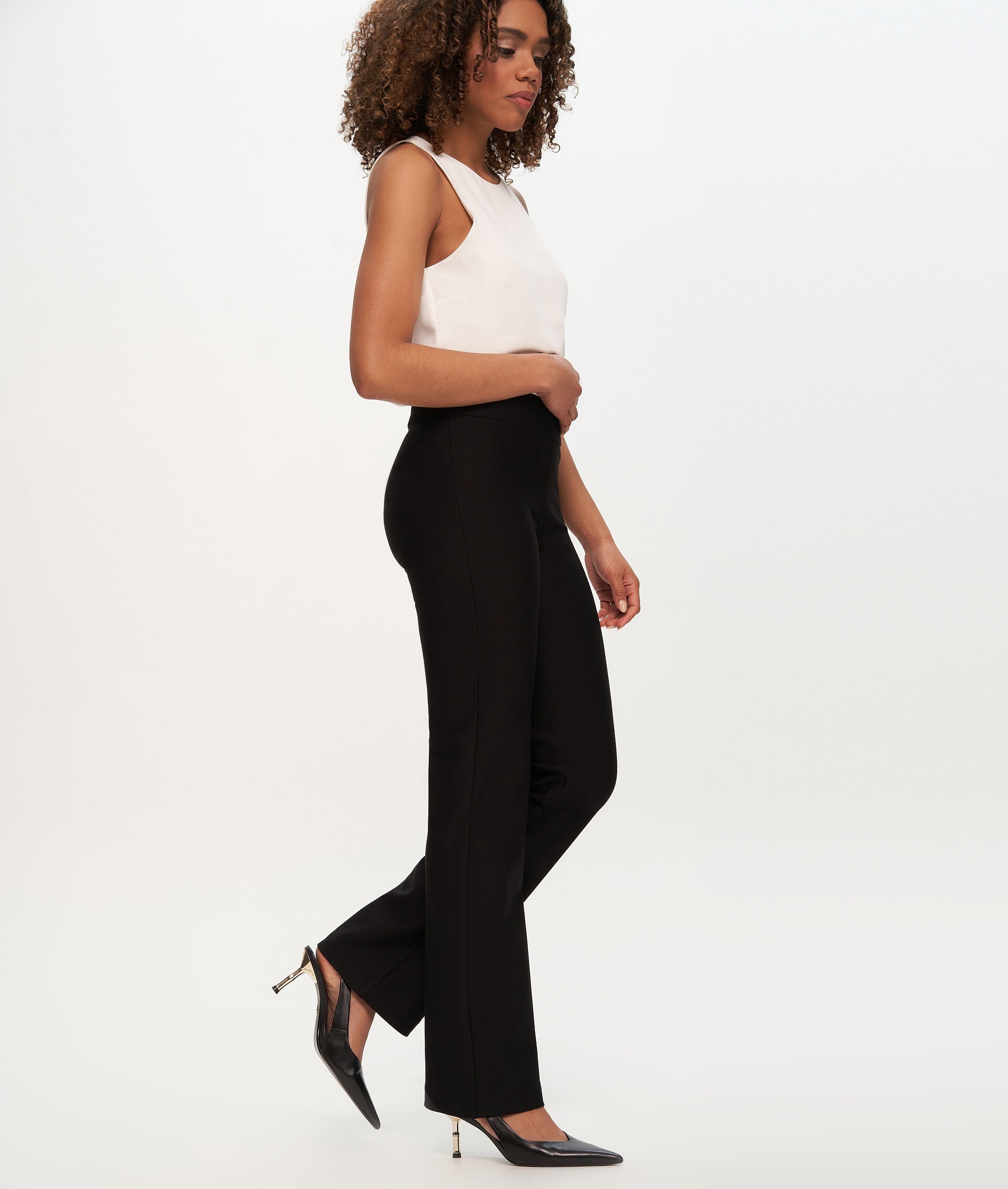 Shop Slim Fit Low Rise Solid Ponte Pants Online