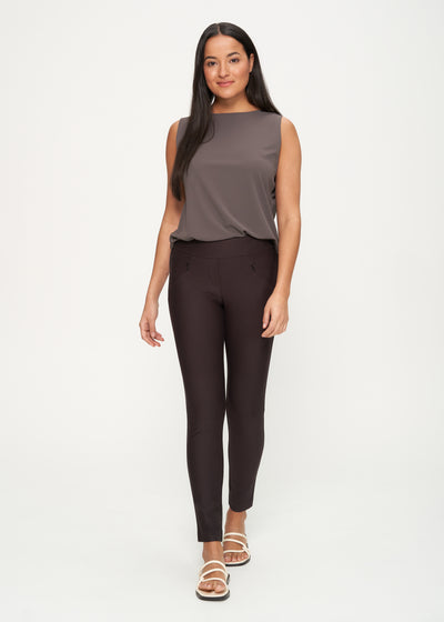 MATTY M. PONTE PANT LEGGING WITH FAUX SLANT ZIPPER POCKETS AND SQUARE BACK  POCKETS : : Clothing, Shoes & Accessories
