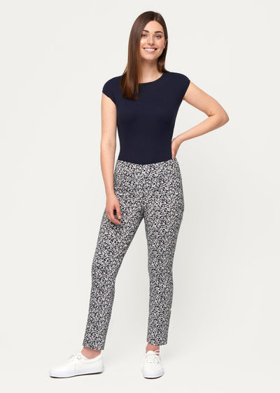 Navy Purple Margaret M Maternity Edition Slimming Ankle Pants
